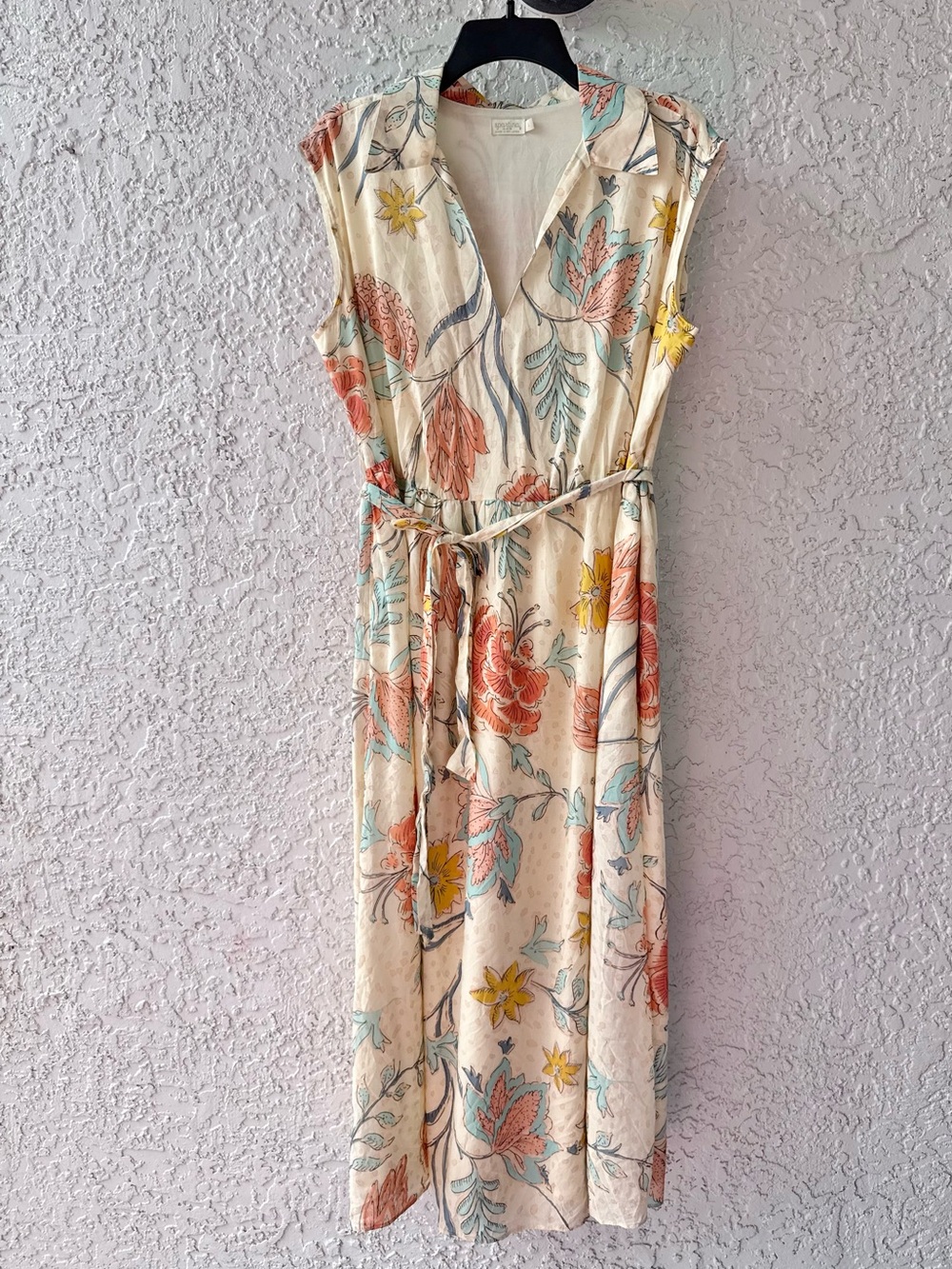 Spartina 449 Hallie Midi Dress Clara Starry Floral Cream Large - Picture 7 of 9
